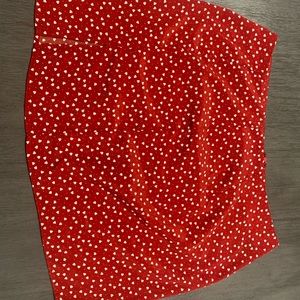 Red Hearted Slit Skirt